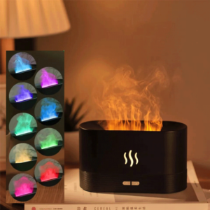 Difusor de aroma con efecto de fuego 9 colores 180 ml